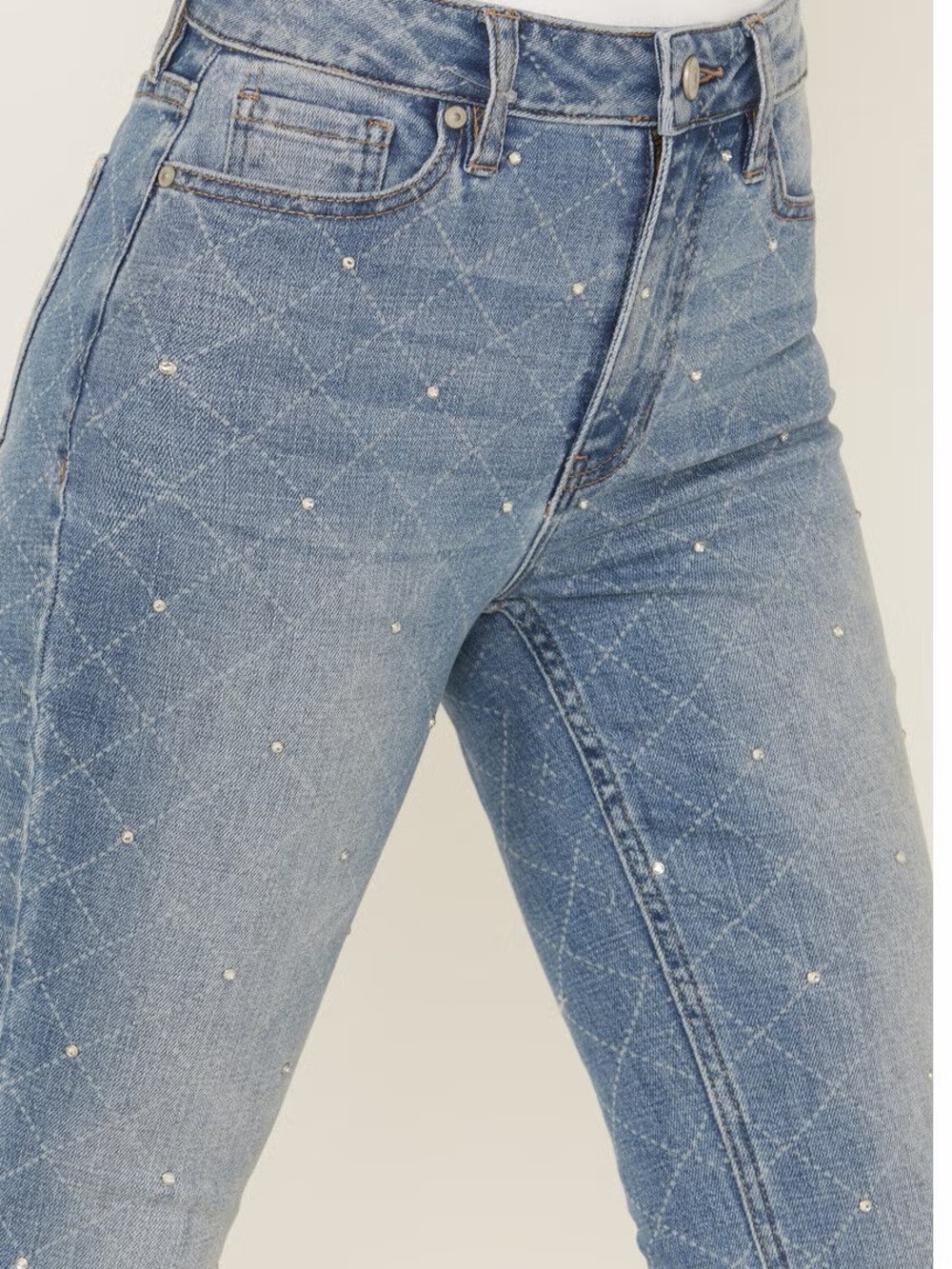 Women's Blue Rhinestone Embellished Jeans - NWOT
